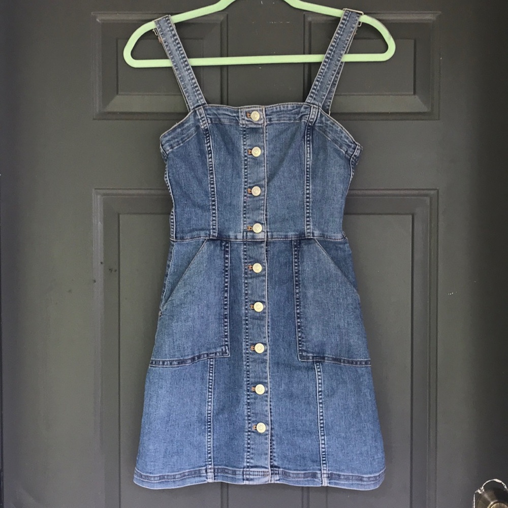 Denim Dress with Buttons